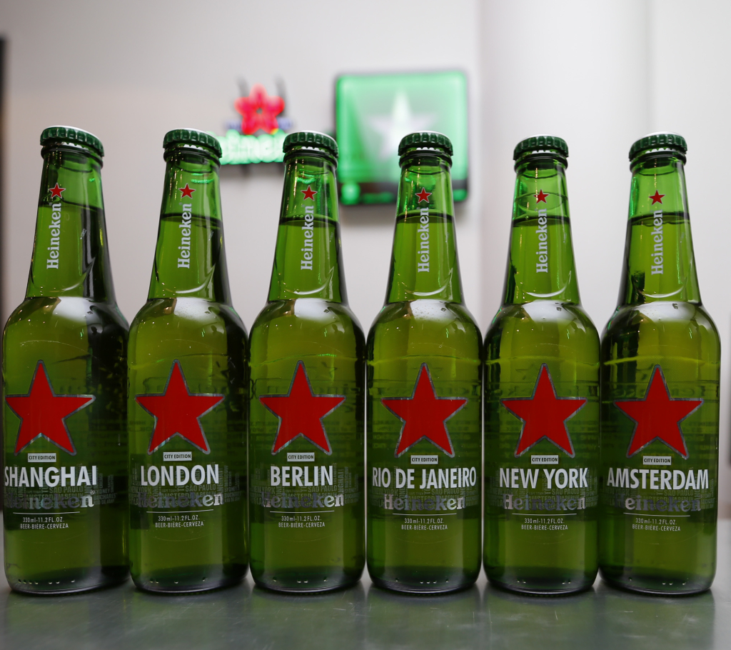 Heineken Global Cities edition bottles